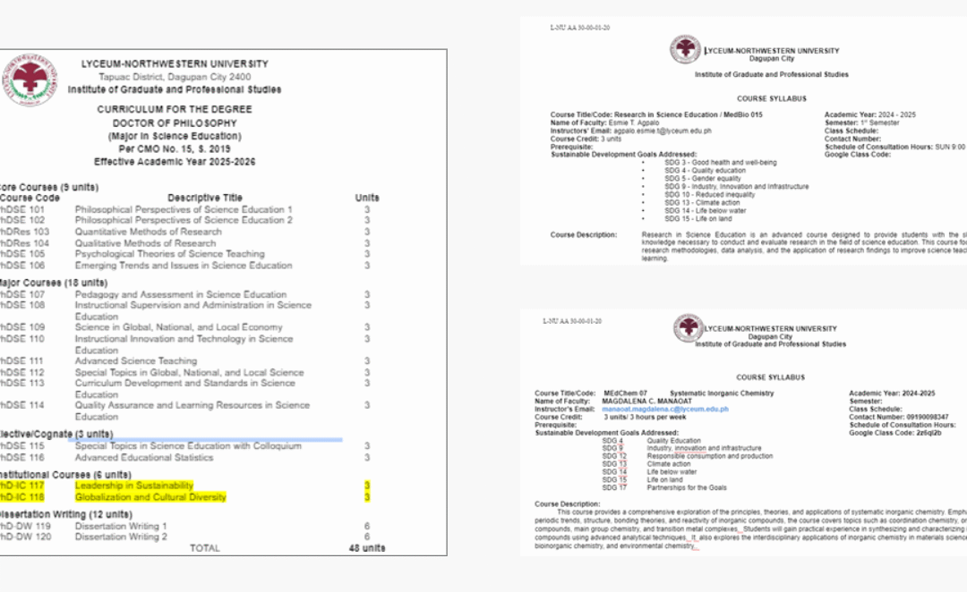 Faculty Participation in University-Led Curriculum Revision Writeshop: Emphasizing Sustainable Development Goals (SDG) Integration